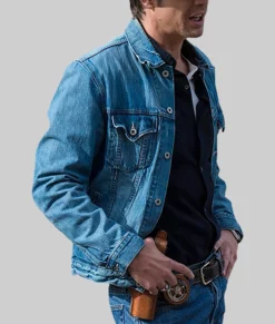 Justified City Primeval Timothy Olyphant Denim Jacket-Side View