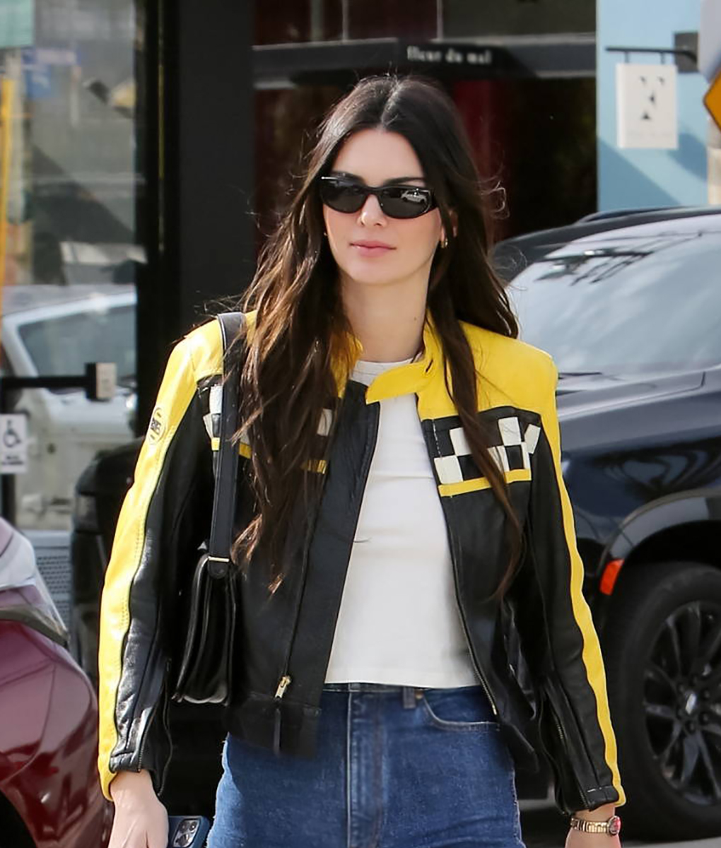 Kendall Jenner Aspen Trip Leather Jacket