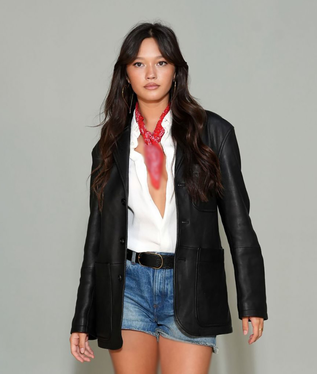 Lily Chee Black Leather Coat