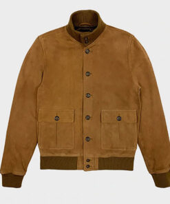 Men Nick Cage Brown Suede Jacket - Clearance Sale