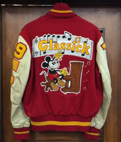 Mickey Mouse Red Varsity Jacket
