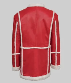 Santa Claus Red One Leather Coat