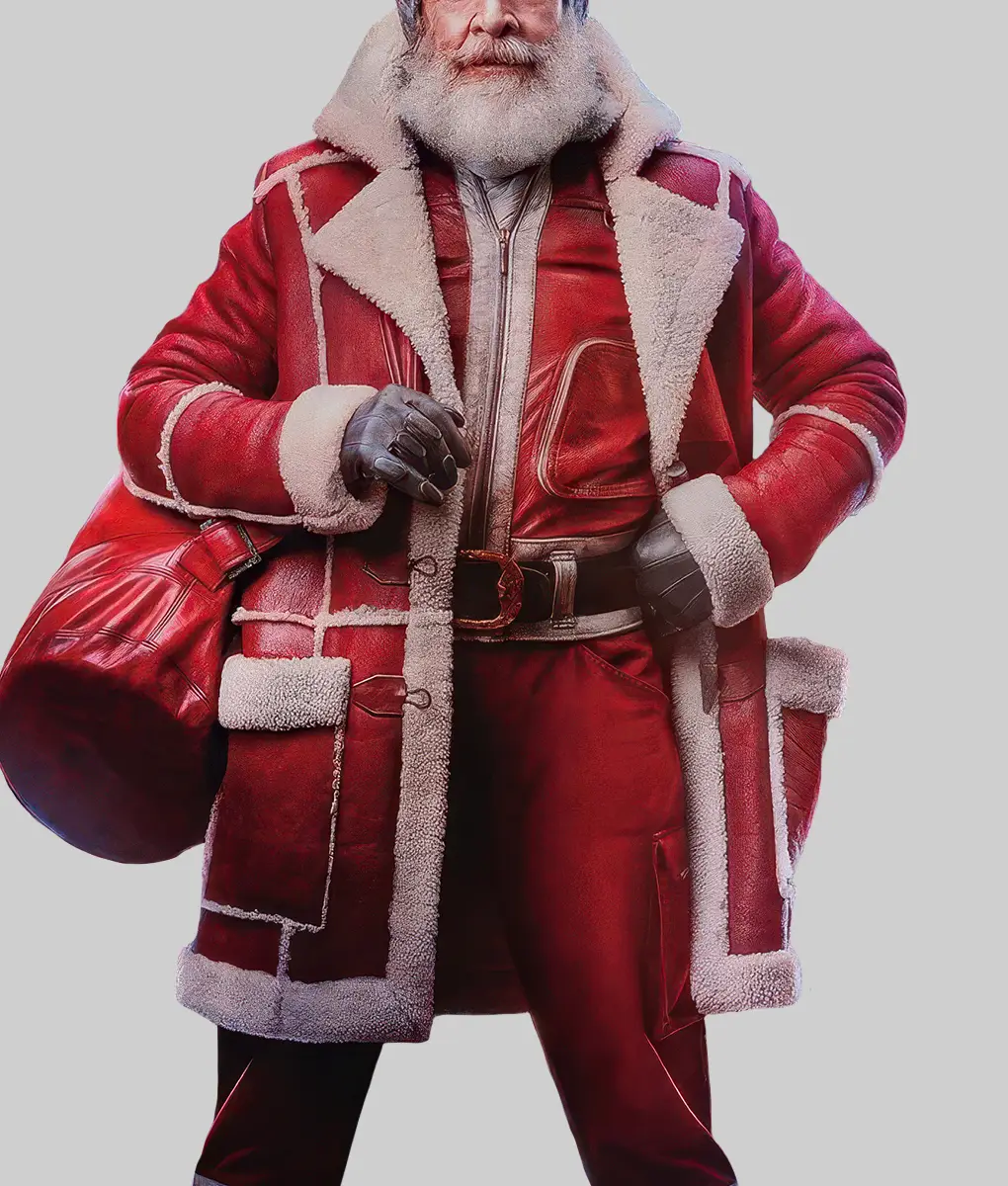 ジャケット・アウター Santa Santa Claus Red One Leather Coat