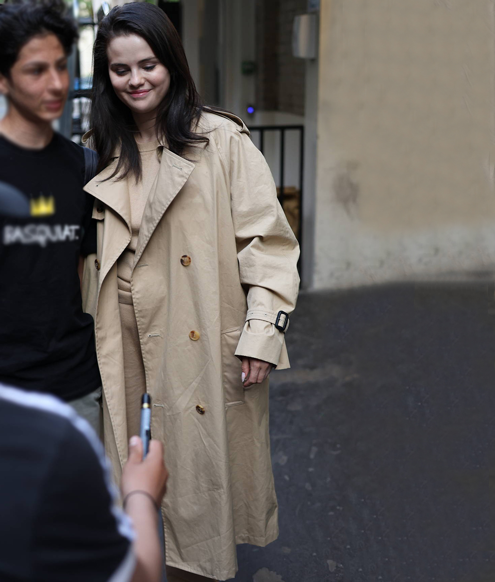 Selena Gomez Long Coat