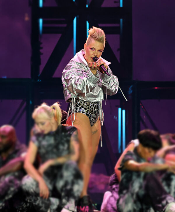 Summer Carnival Tour 2023 P!nk Silver Cropped Jacket