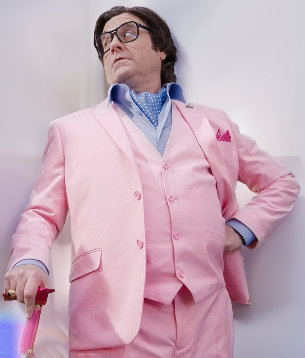 Zach Galifianakis The Beanie Bubble Pink Suit