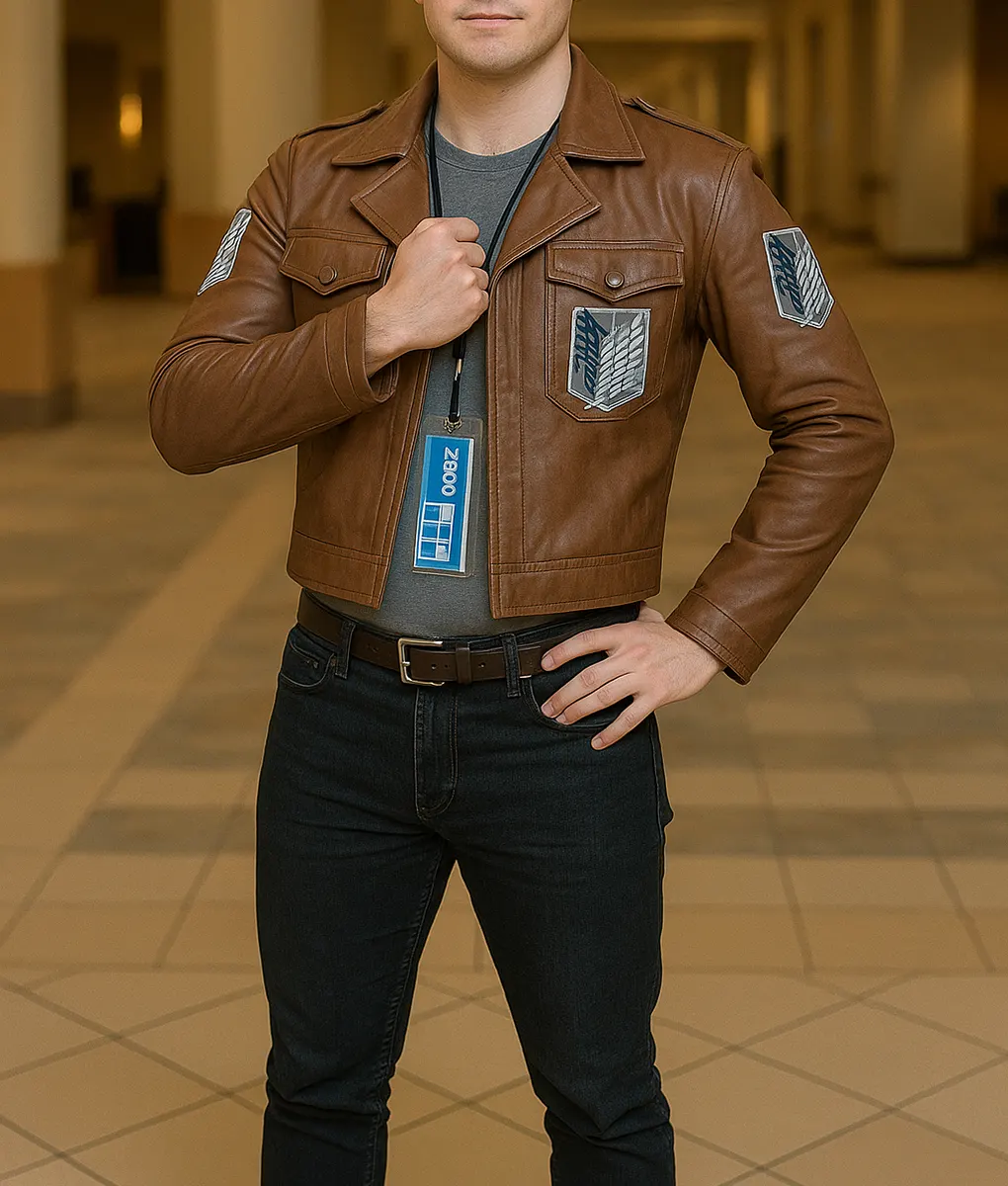 Attack on Titan Levi Ackerman Brown Cropped Jacket