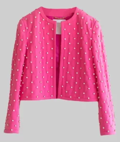 Barbie Premiere Margot Robbie Pink Cropped Jacket