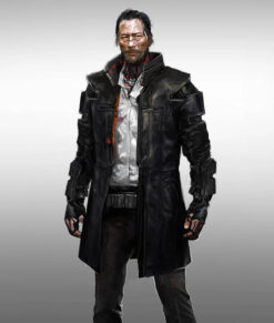 Goro Black Trench Coat Cyberpunk 2077 NYC Jackets