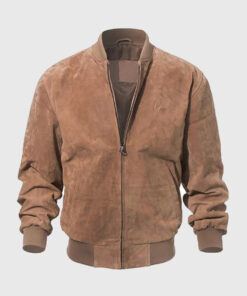 Isaac Men's Brown MA-1 Bomber Suede Leather Jacket