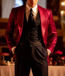 John Wick Chapter 4 Marquis Red Blazer-Front