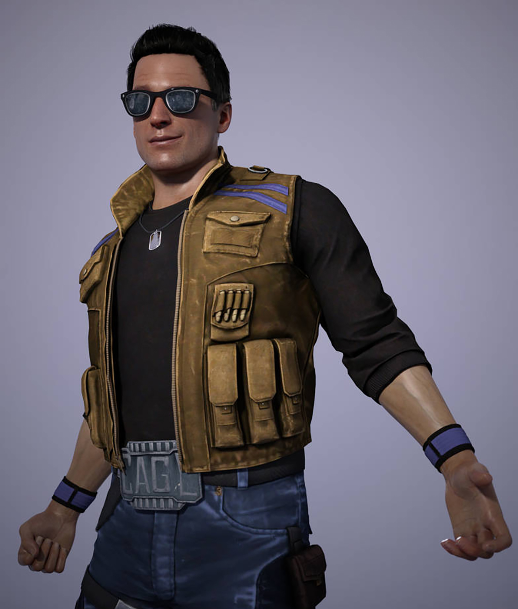 Johnny Cage Mortal Kombat Utility Zipper Costume Vest