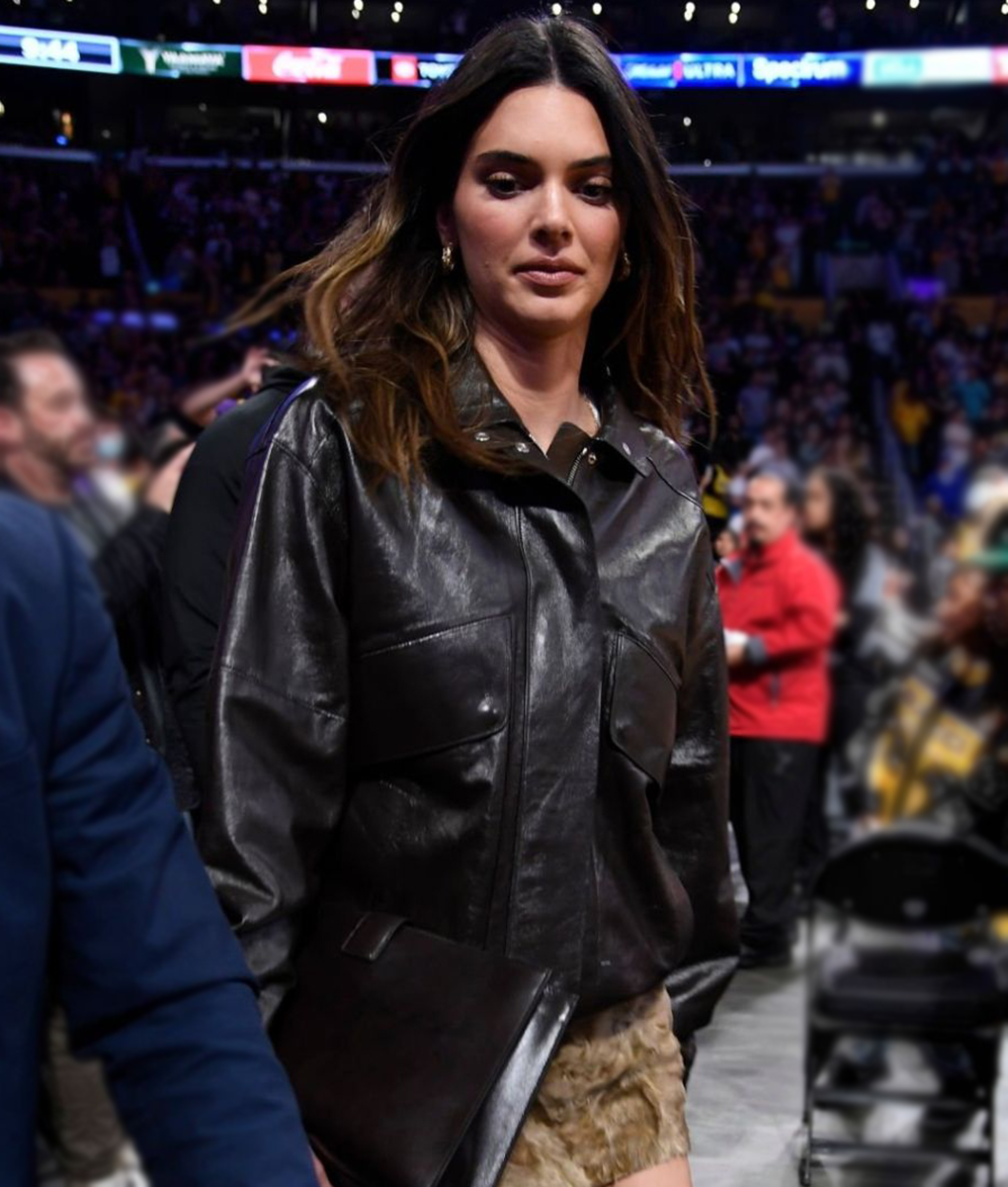 Kendall Jenner Black Leather Jacket