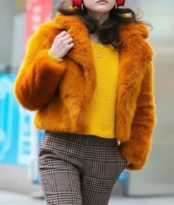 Selena Gomez Only Murders in the Building Orange Jacket-Side