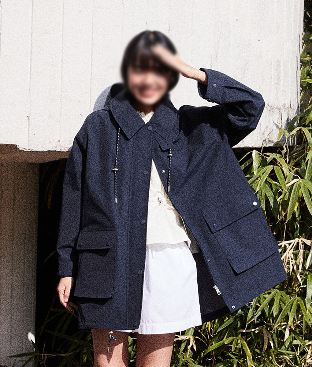 Taeyeon Navy Weather Coat