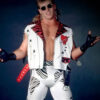 WWE Shawn Michaels White Leather Vest
