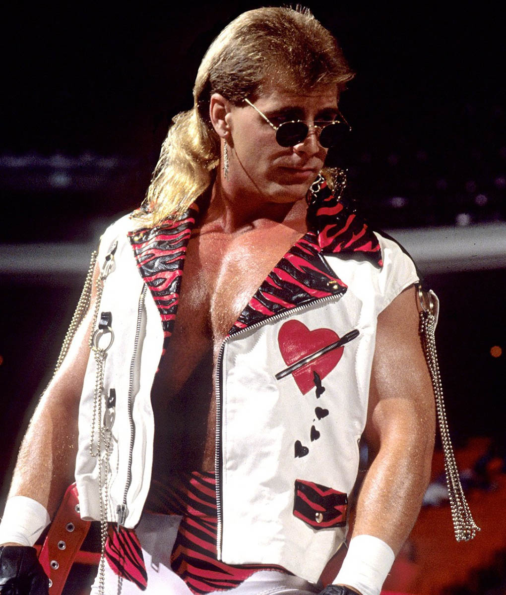 WWE Shawn Michaels White Leather Vest