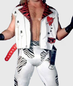 Wrestler Shawn Michael White Leather Vest