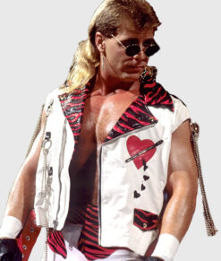 Wrestler Shawn Michael White Leather Vest
