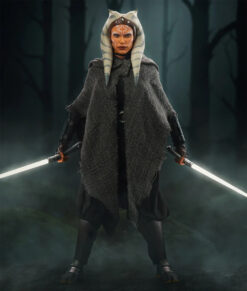 Ahsoka Rosario Dawson Grey Wool Cloak