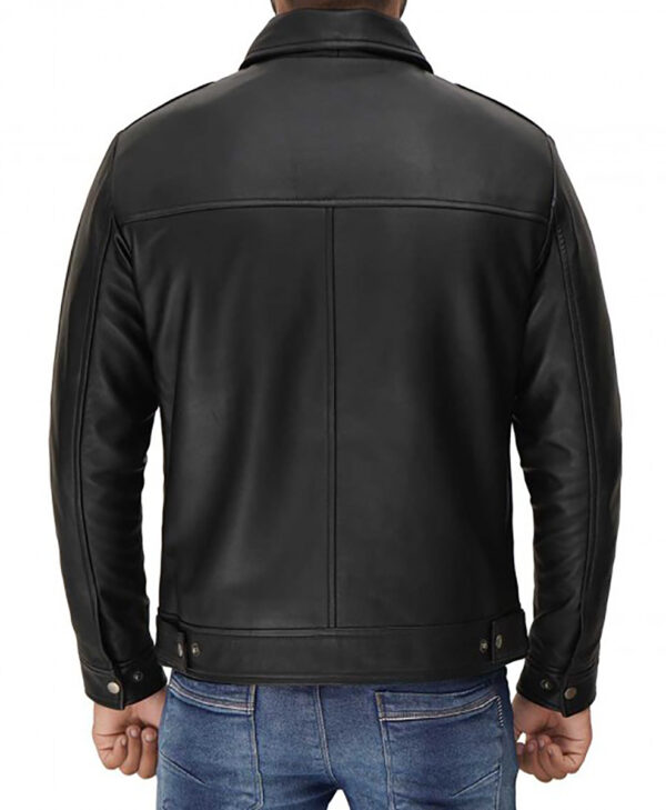 Arthur Mens Vintage Black Leather Jacket