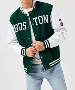 Celtics Black Varsity Boston Black and White Jacket