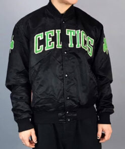 Boston Celtics Black Satin Starter Jacket
