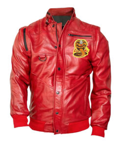 Cobra Kai Red Jacket - Cobra Kai Red Leather Jacket | Men's Leather Jacket - Front View