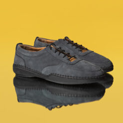 Dual-tone Blue Sporty Suede Leather Shoes for Men