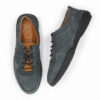 Henry Mens Blue Casual Low Top Suede Sneakers-1