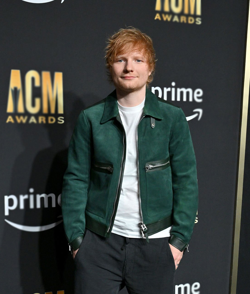 Ed Sheeran 58th Academy Awards Green Suede Jacket