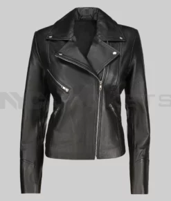 Emma Watson Black Leather Jacket