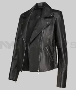 Emma Watson Black Leather Jacket