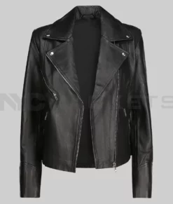 Emma Watson Black Leather Jacket