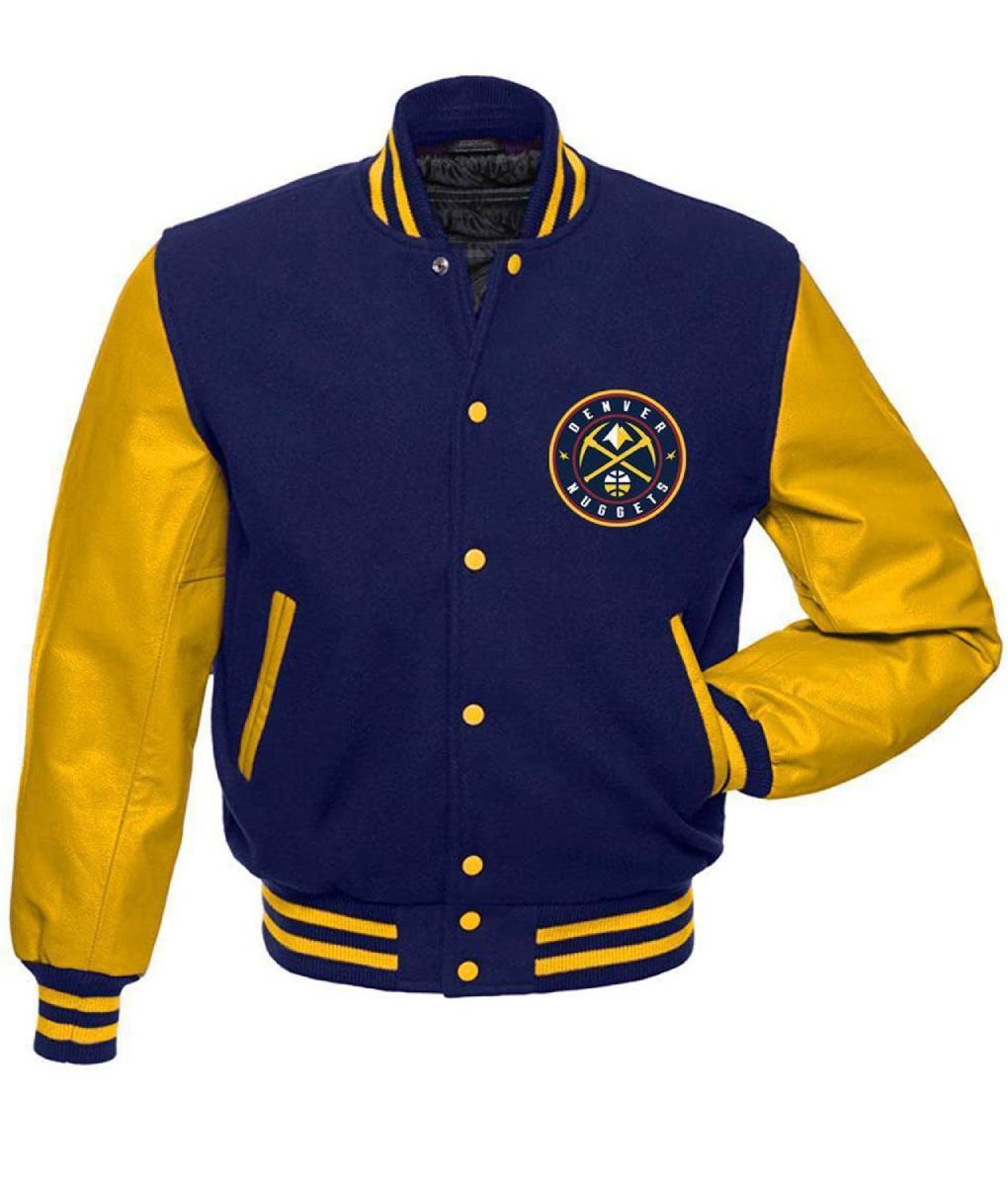 Indiana Pacers Varsity Blue and Yellow Jacket