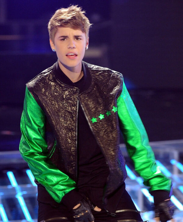 Justin Bieber The X Factor Green Sleeves Jacket