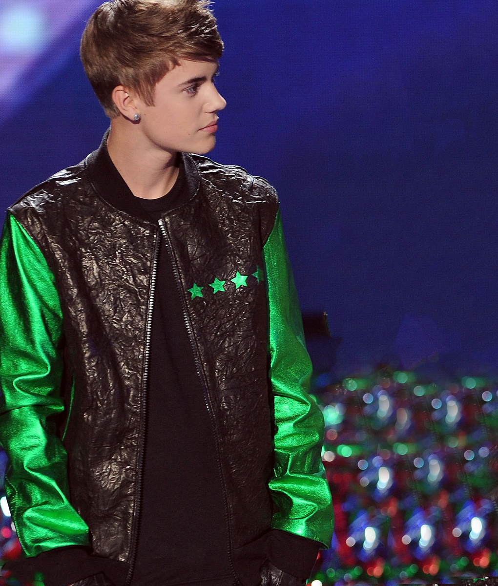 Justin Bieber The X Factor Green Sleeves Jacket