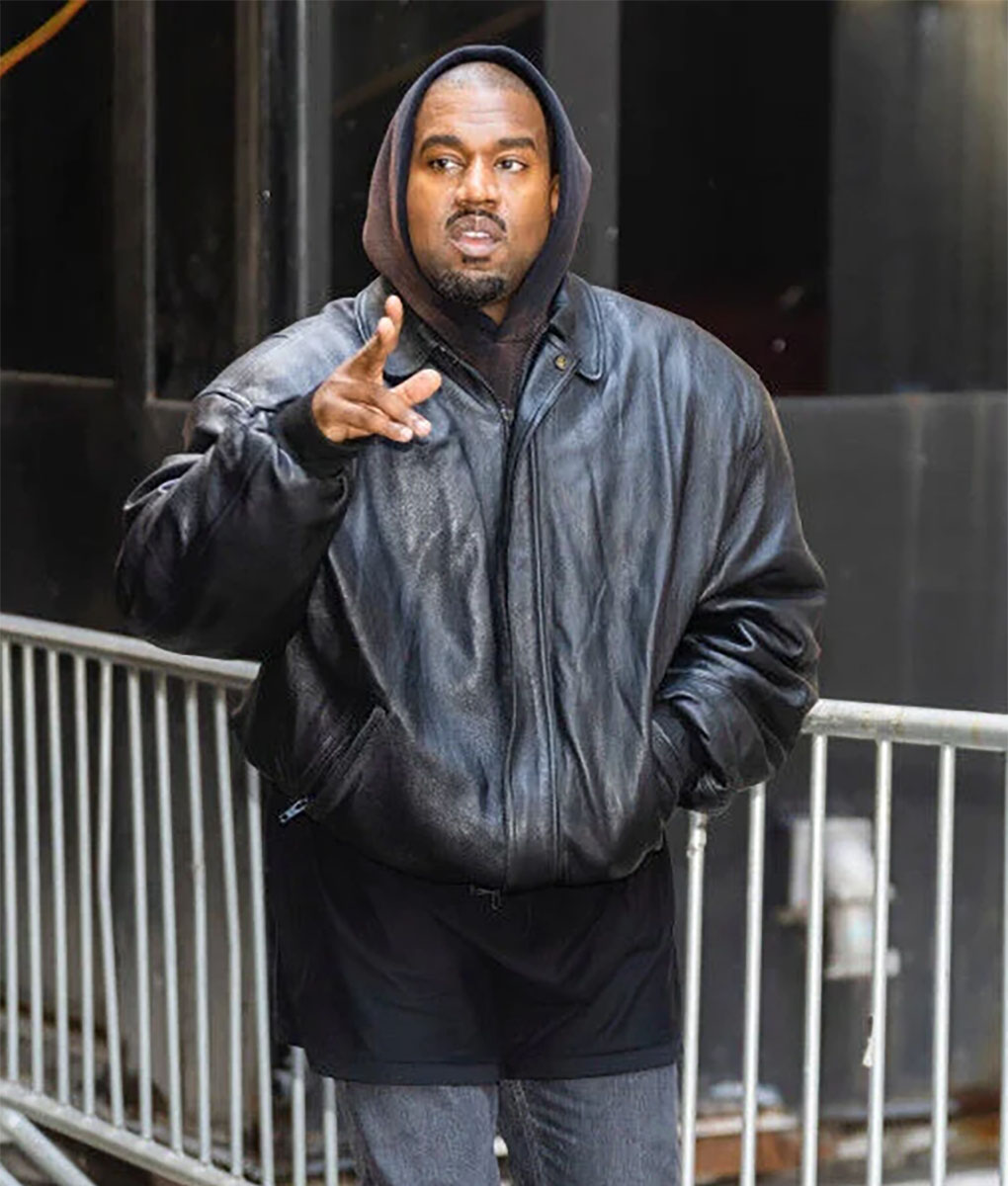 Kanye Black Leather Jacket