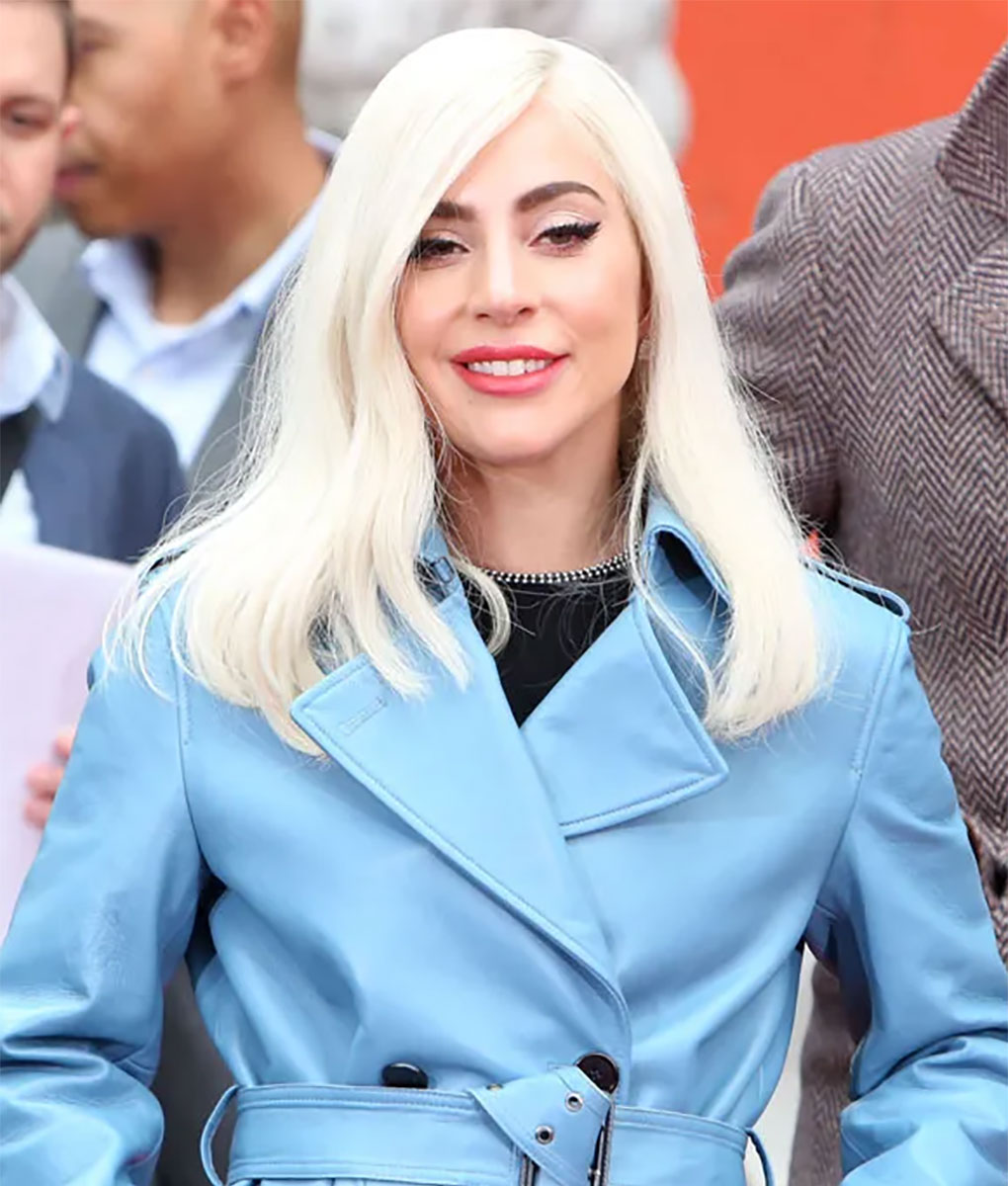 Lady Gaga Blue Wrap Coat