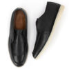 Caleb Mens Black Leather Dress Loafers-1
