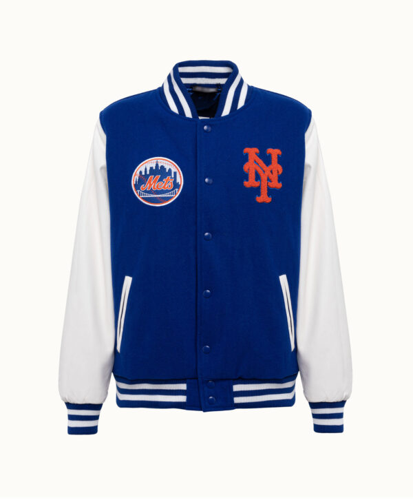 New York Wordmark Blue Mets Varsity Jacket