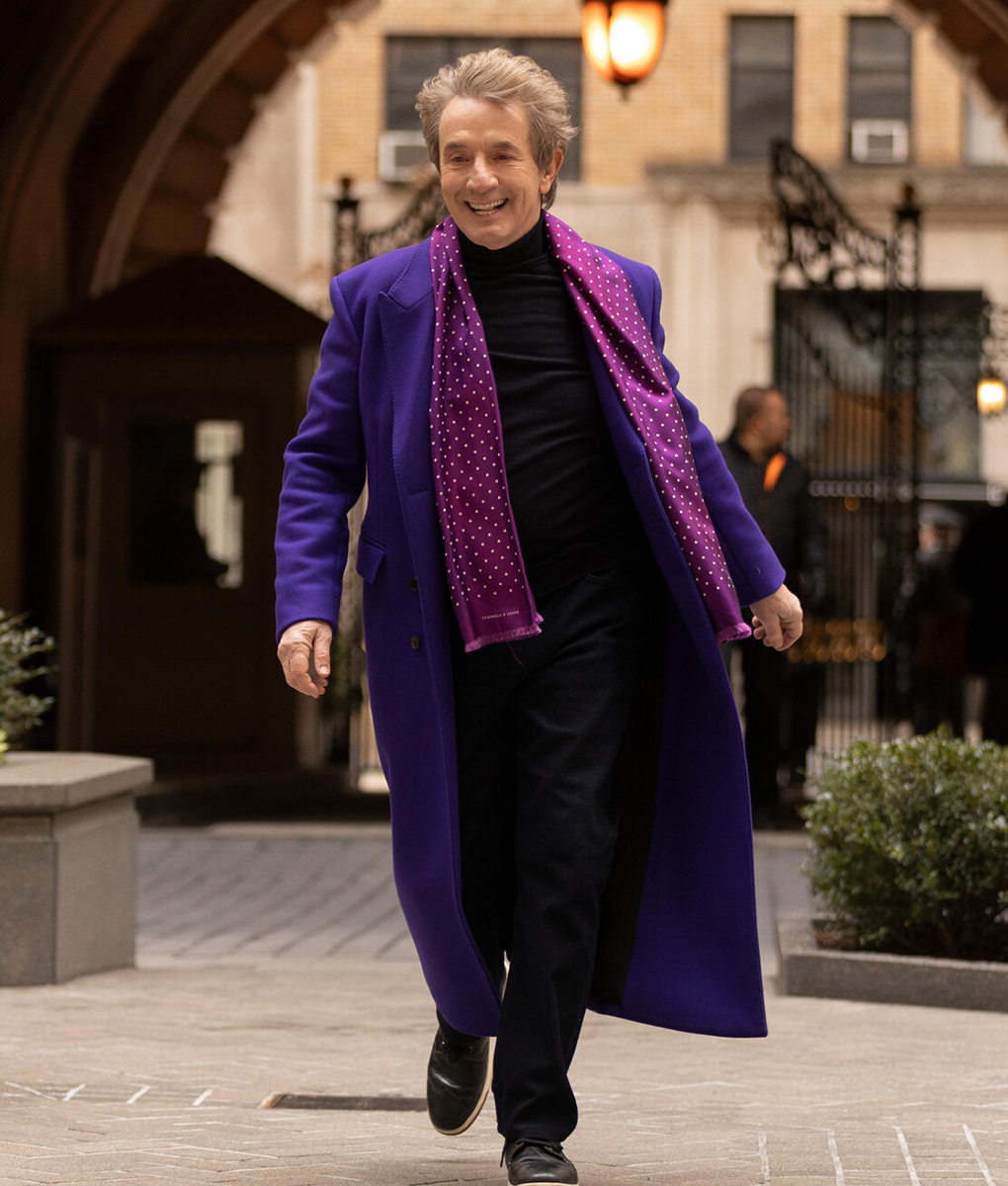 Only Murders in the Building Oliver Putnam Purple Long Coat
