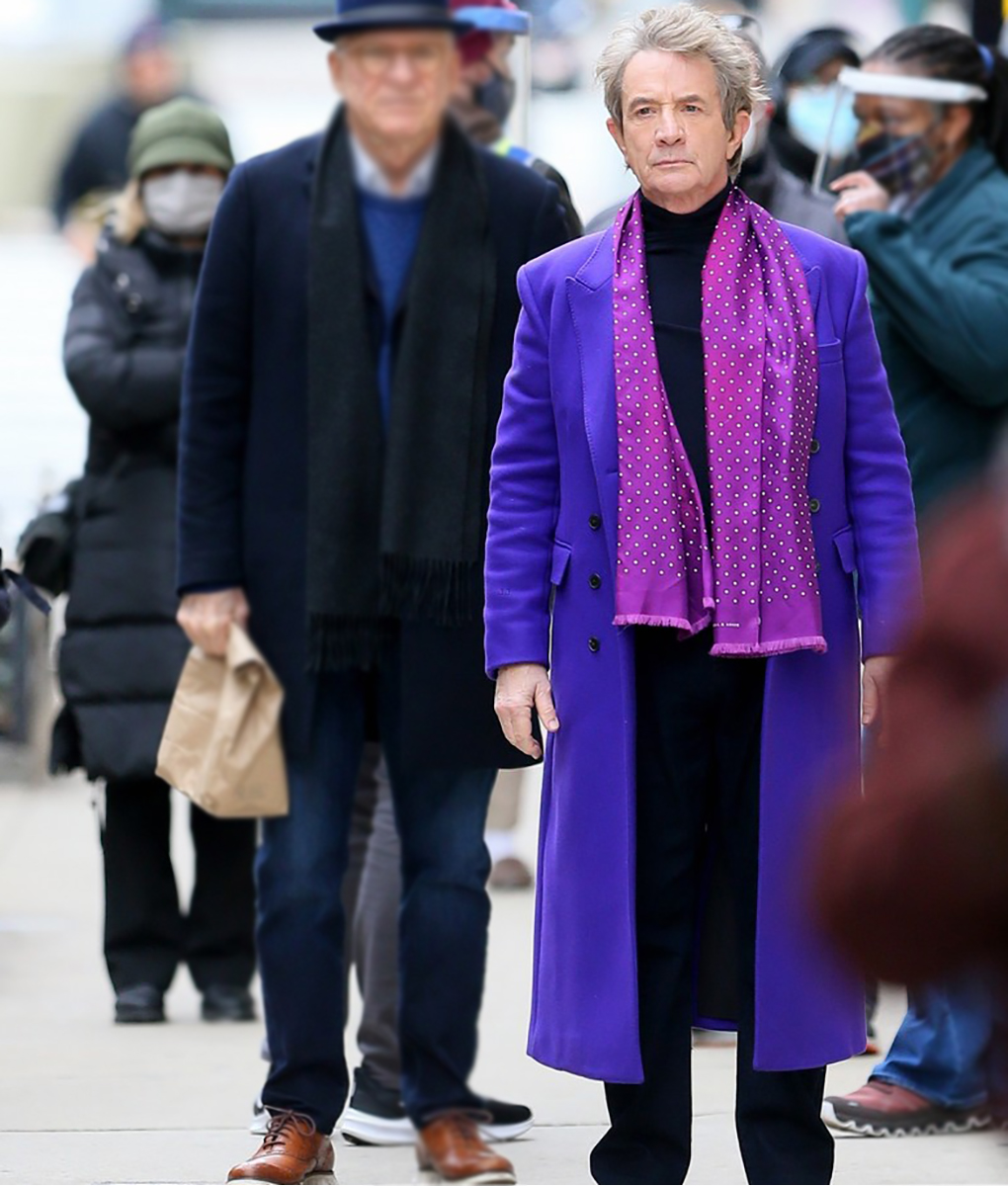 Only Murders in the Building Oliver Putnam Purple Long Coat