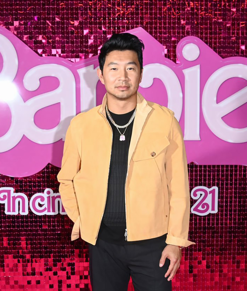 Simu Liu Barbie Premiere Light Brown Suede Jacket
