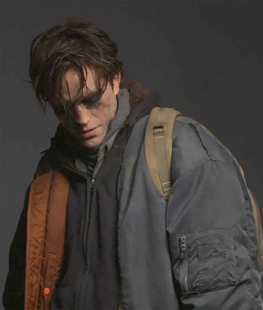 The Batman Robert Pattinson Gray Bomber Jacket