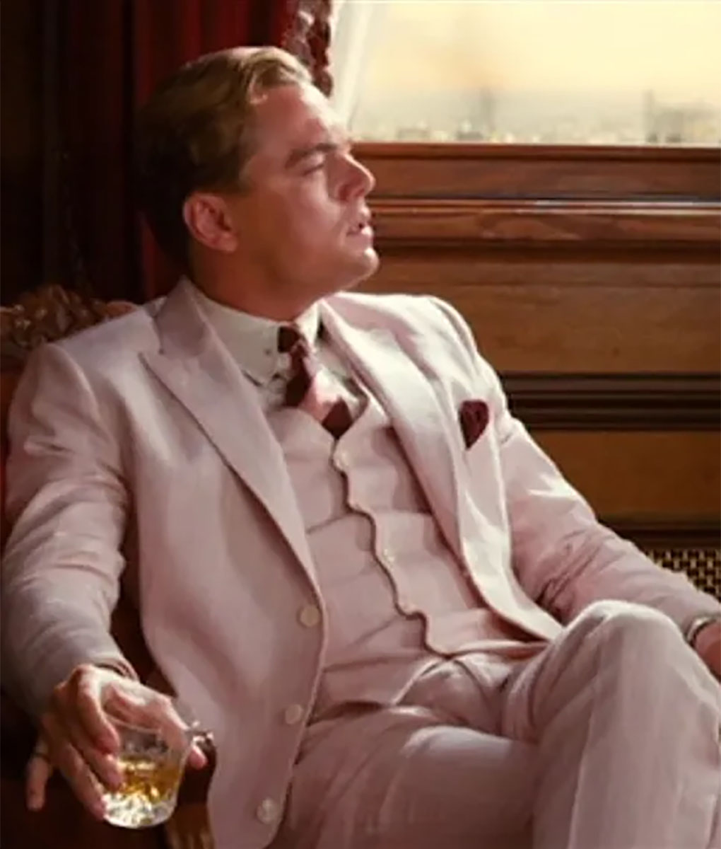 The Great Gatsby Leonardo DiCaprio Pink Plaid Suit