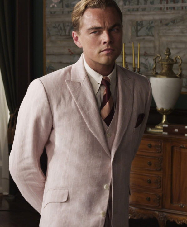 The Great Gatsby Leonardo DiCaprio Pink Plaid Suit