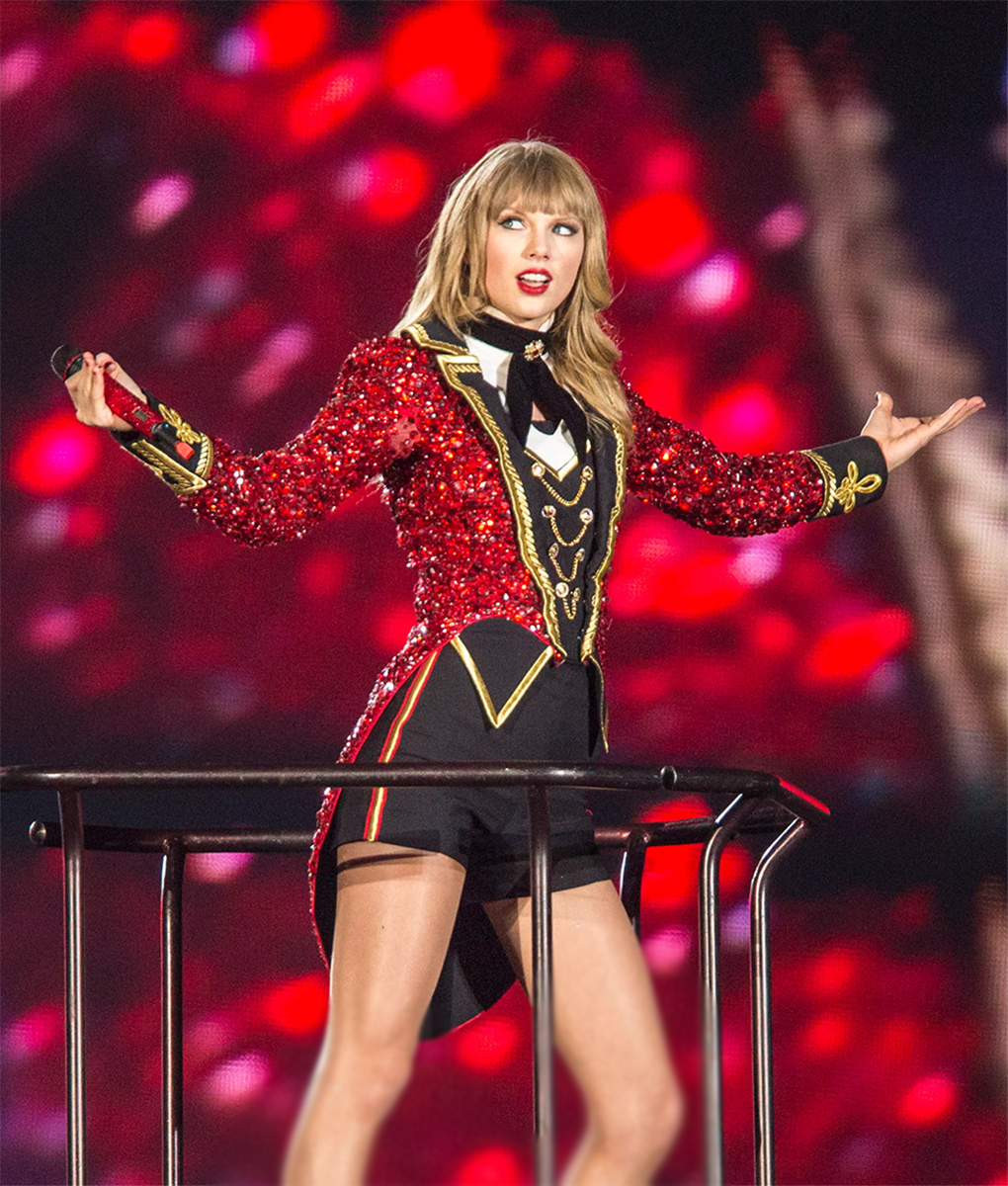 The Red Tour Taylor Swift Red Sequin Tail Coat