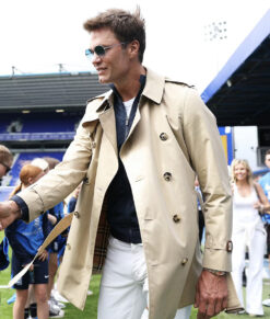 Tom Brady Beige Trench Coat