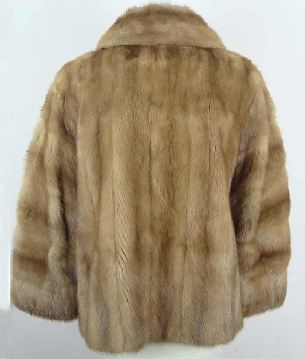 Unisex Vintage Fur Light Brown Coat